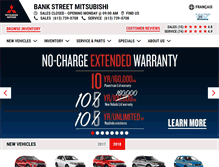 Tablet Screenshot of bankstreetmitsubishi.ca